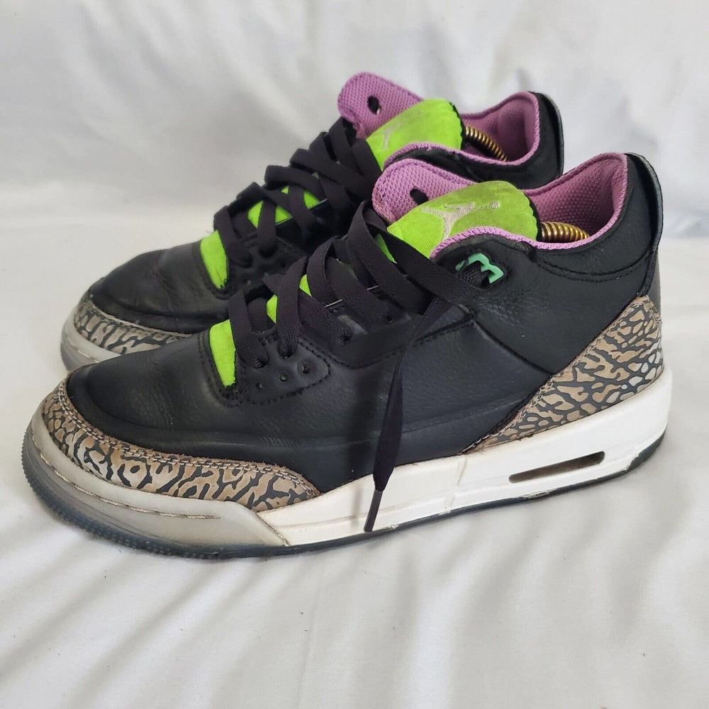 Nike Air Jordan 3 Retro SE GS Electric Green Black Grey DA2304-003 Size 7Y